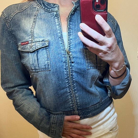 Vintage Foxy Jeans cropped jean jacket - Picture 8 of 9